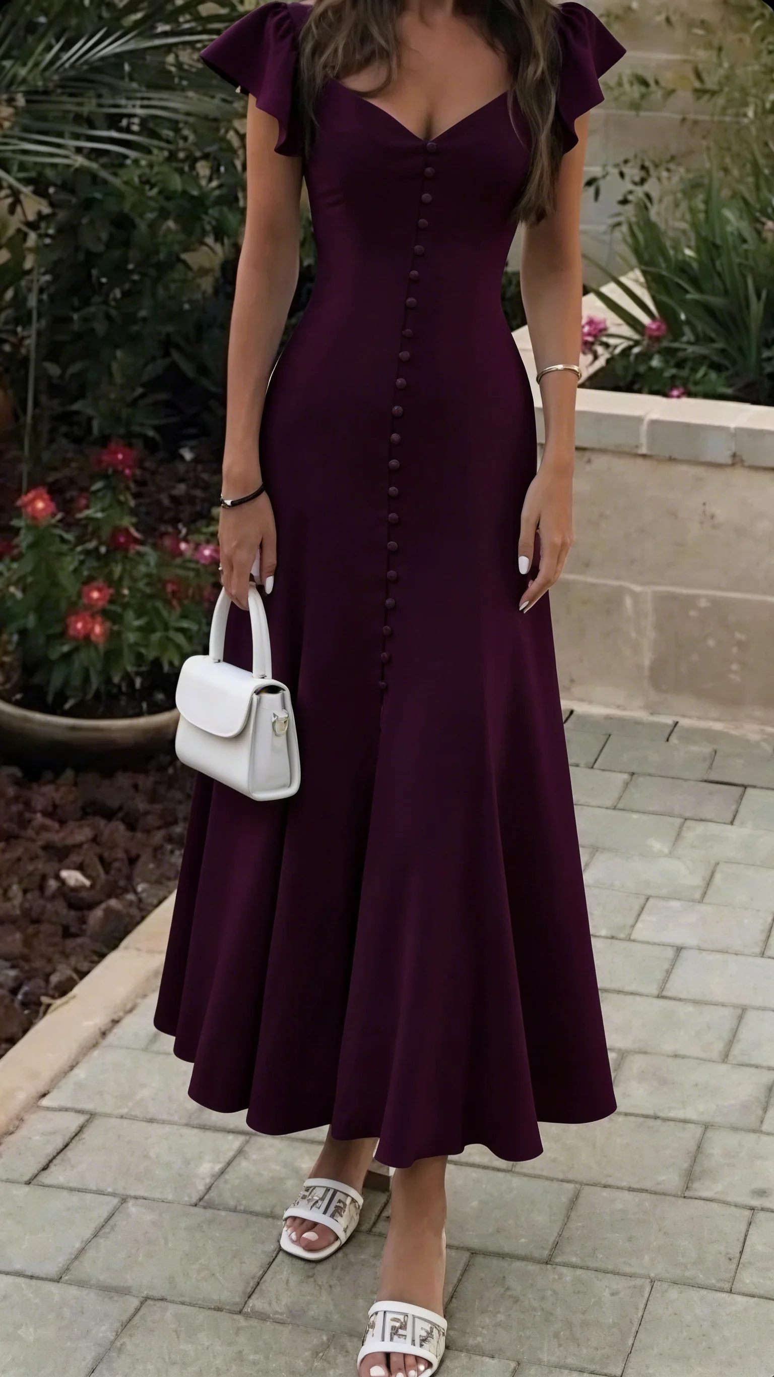 A line Sleeveless Light Sky Blue Ankle Length Prom Dress P990 - Image 5