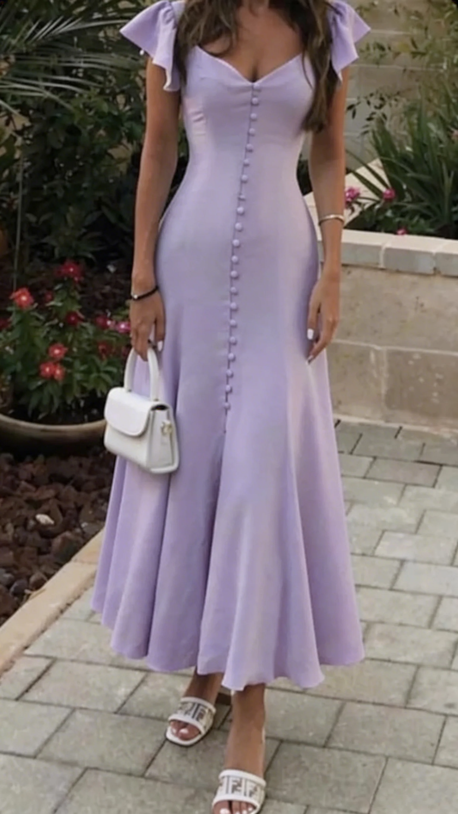A line Sleeveless Light Sky Blue Ankle Length Prom Dress P990 - Image 7