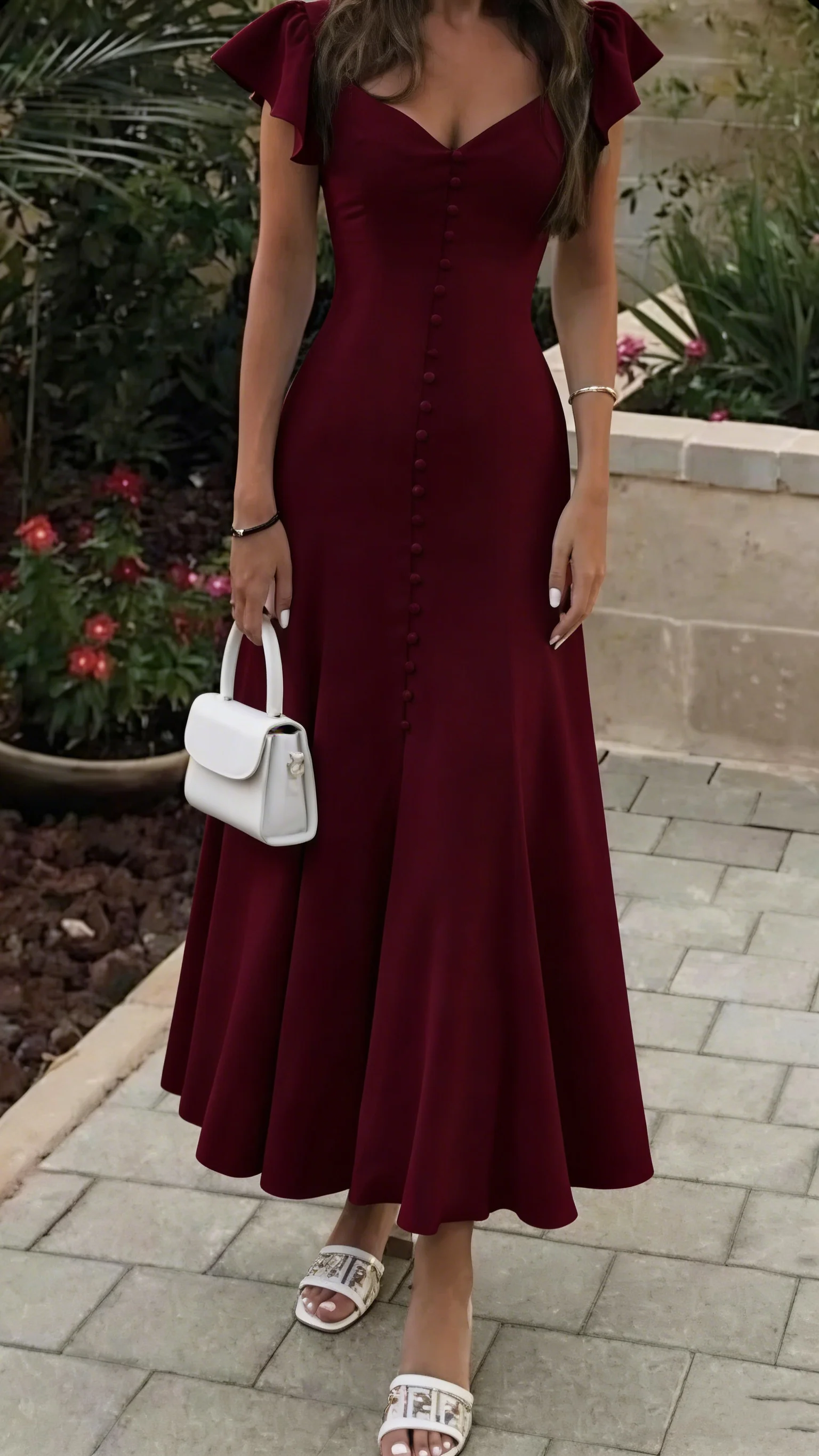 A line Sleeveless Light Sky Blue Ankle Length Prom Dress P990 - Image 9