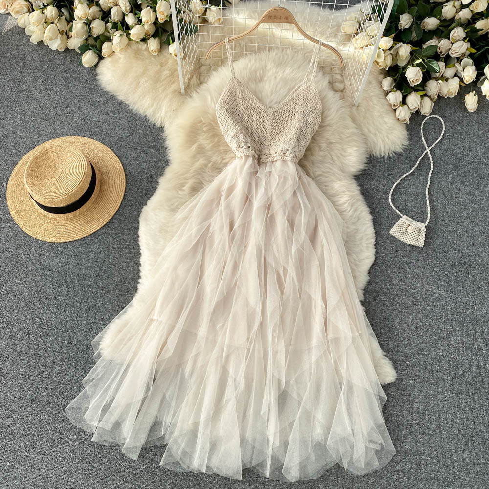 A line spaghetti straps dress women's dress P092 - Image 8