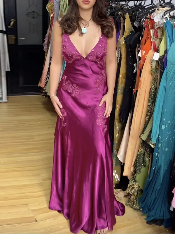 Beautiful A Line Spaghetti Straps Green Long Prom Dresses Backless Satin Evening Gowns P2314 - Image 7