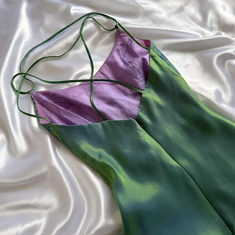 Beautiful A Line Spaghetti Straps Green Long Prom Dresses Evening Gowns P2312 - Image 4