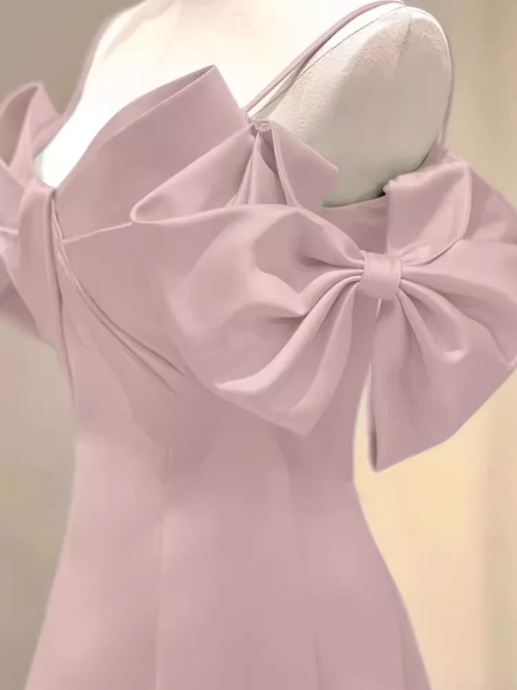 Beautiful A-Line Straps Pink Long Prom Dress P1322 - Image 4