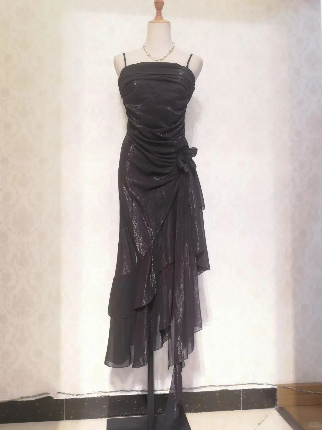 Beautiful Mermaid Spaghetti Strap Ice Blue Irregular Skirt Homecoming Dress P3365 - Image 6