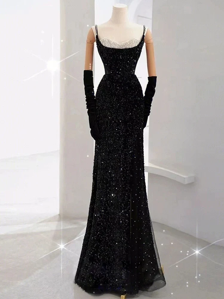 Beautiful Mermaid Straps Slit Burgundy Long Prom Dress P1366 - Image 5