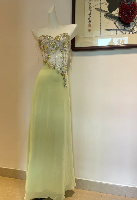 Beautiful Mermaid Sweetheart Neckline Rhinestone Chiffon Long Prom Dress Evening Dress P4275 - Image 2