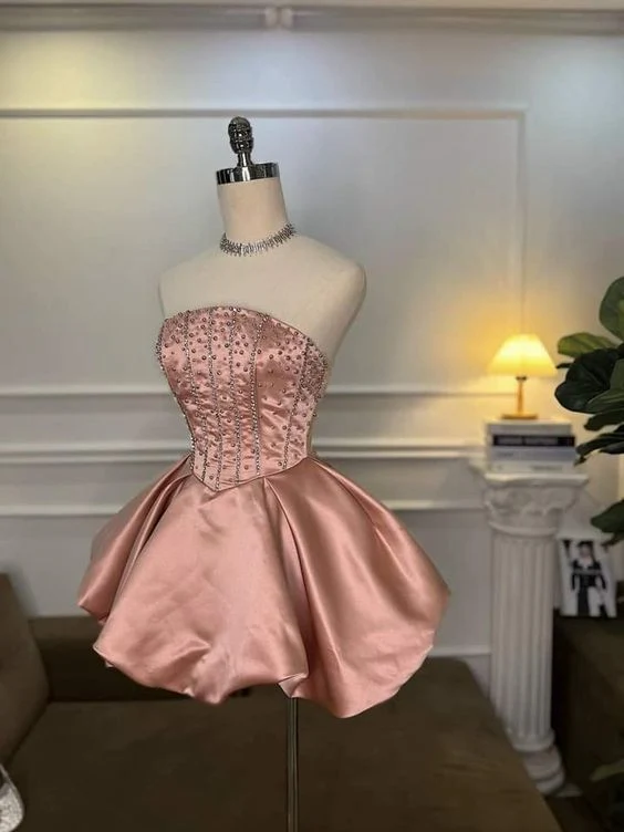 Chic Pink Homecoming Dresses 18th Birthday Outfits P1820