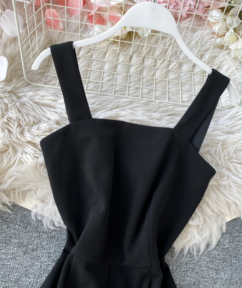 Chic sleeveless jumpsuit wide leg jumpsuit 075 - Image 3