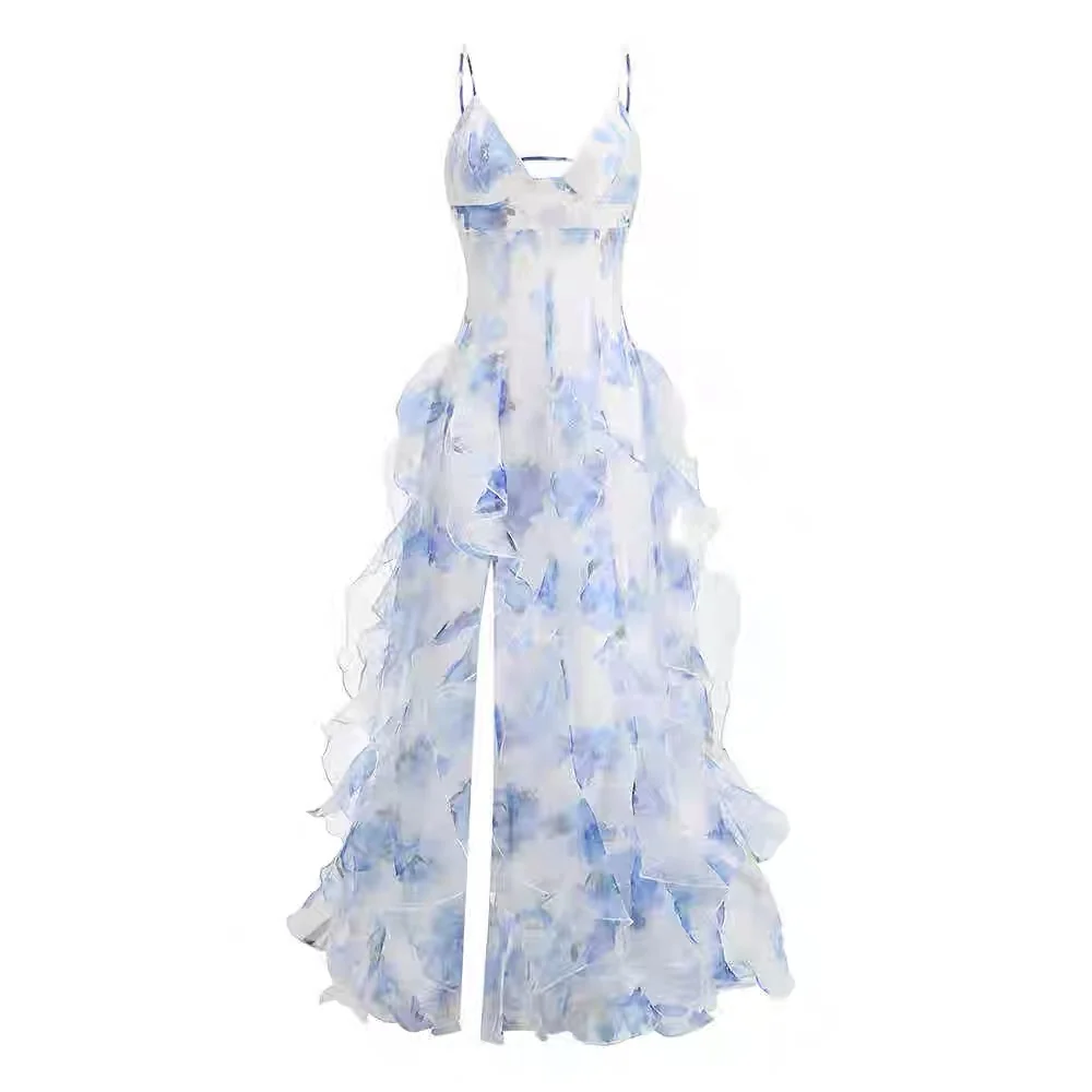 Classic Floral Prom Dresses Long Prom Gown 22th Birthday Outfit P1382 - Image 6