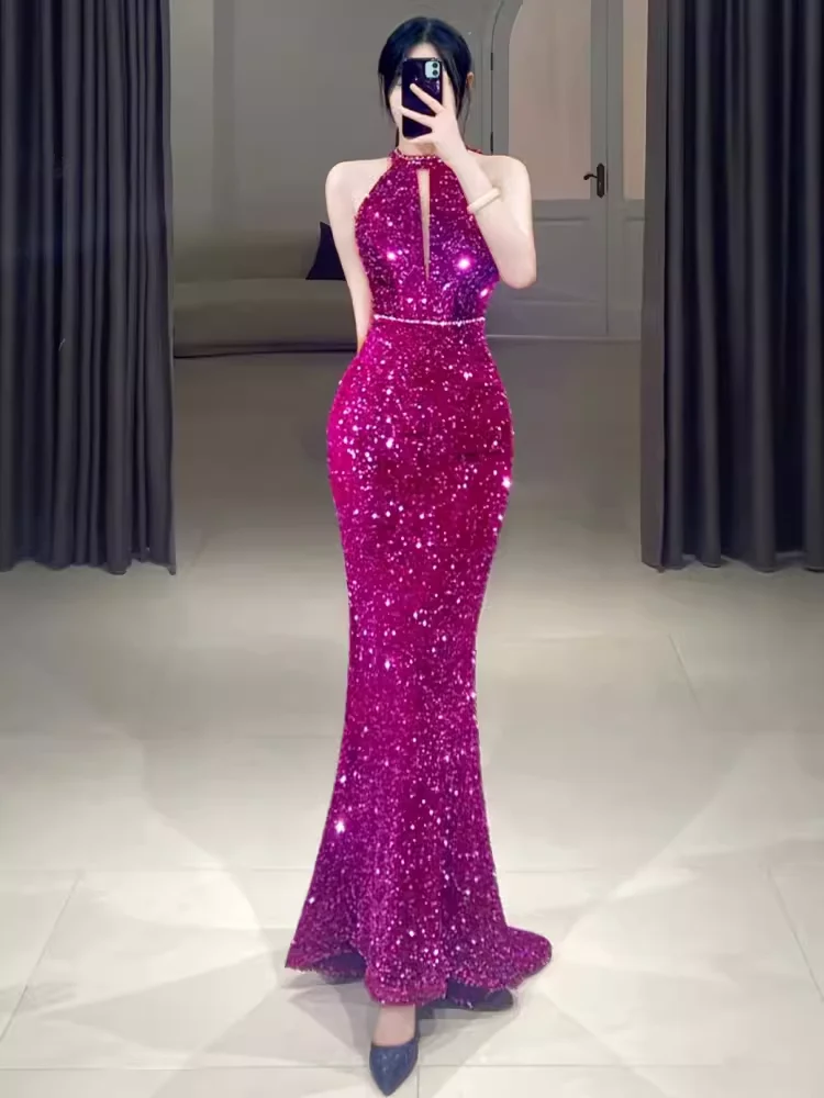 Classic Mermaid Sequin Prom Dresses Long Prom Dress P483 - Image 2