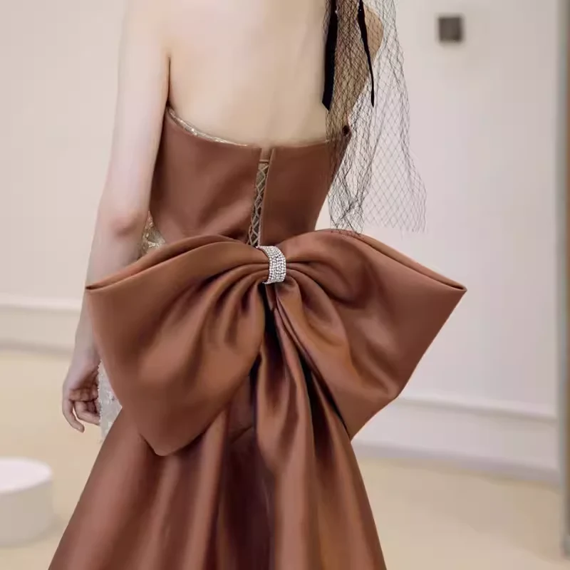 Classic Mermaid Strapless Sequin Prom Dresses Long Prom Dress P479 - Image 7