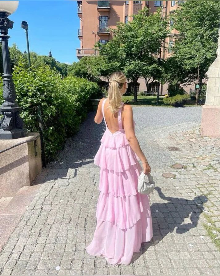 Classic Pink Prom Dresses Long Prom Gown 22th Birthday Outfit P1381 - Image 8