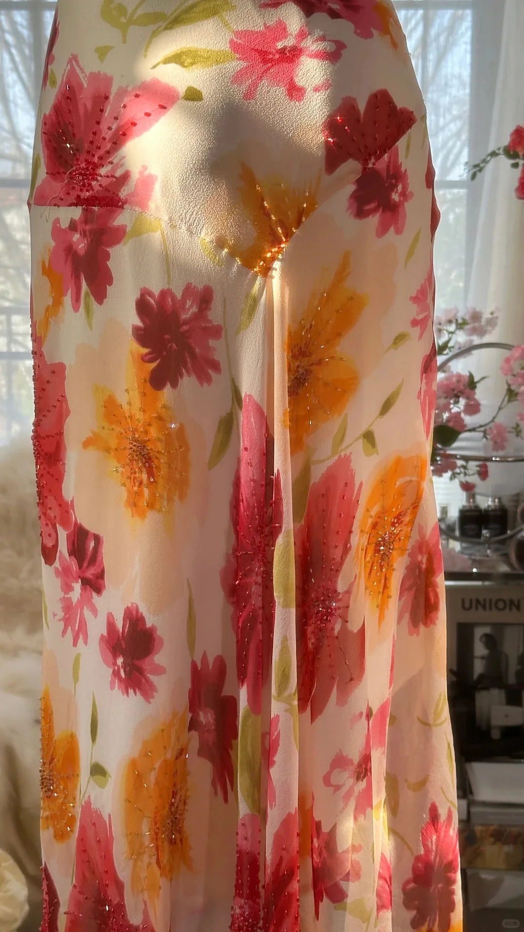 Colorful Printed V-Neck Chiffon Mermaid Prom Dress P3288 - Image 10