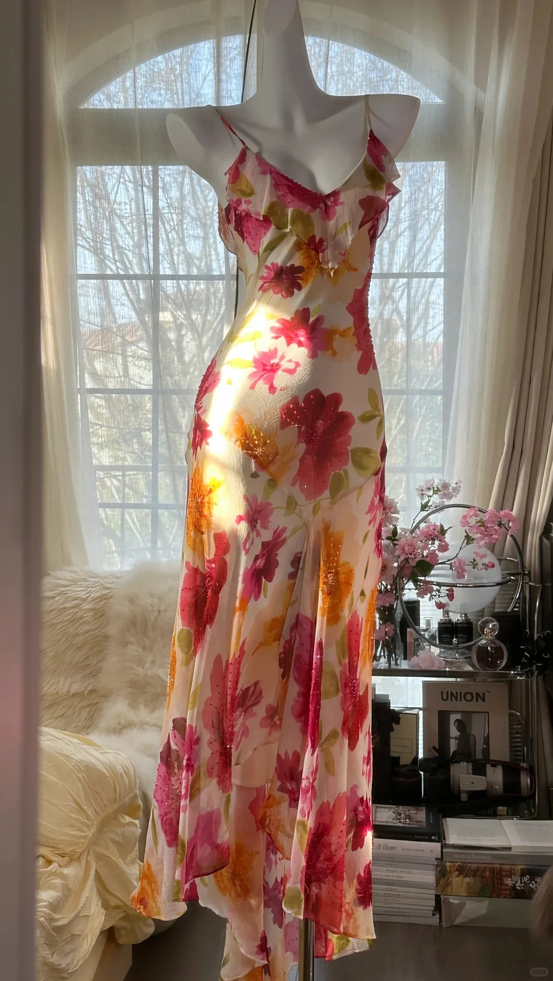 Colorful Printed V-Neck Chiffon Mermaid Prom Dress P3288 - Image 4