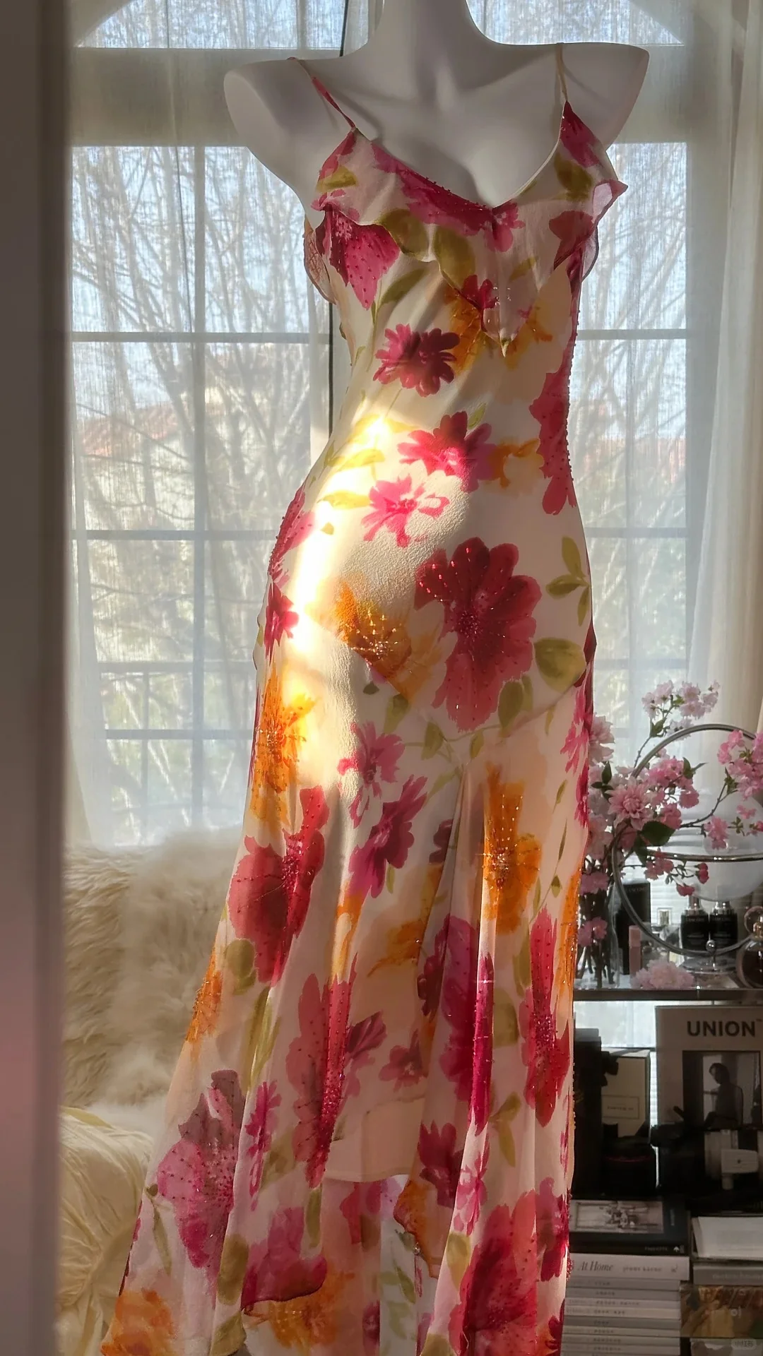 Colorful Printed V-Neck Chiffon Mermaid Prom Dress P3288 - Image 6