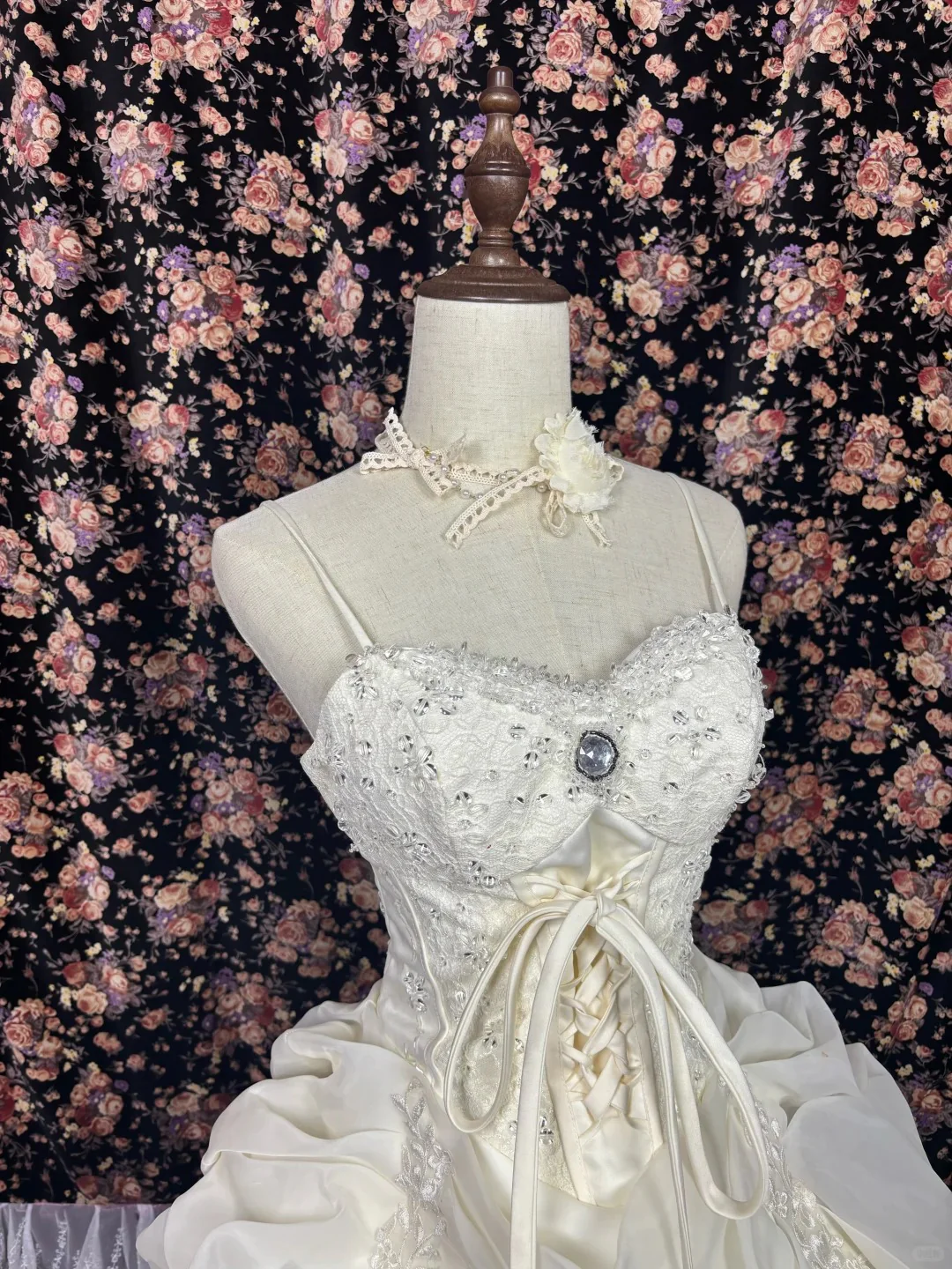 Cream Princess Strapless Waisted A-Line Wedding Dress P3000 - Image 3