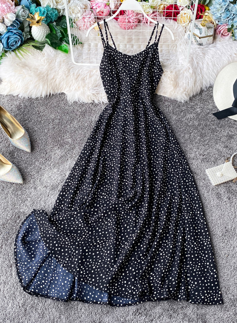 Cute A line polka dot dress summer dress 042 - Image 5