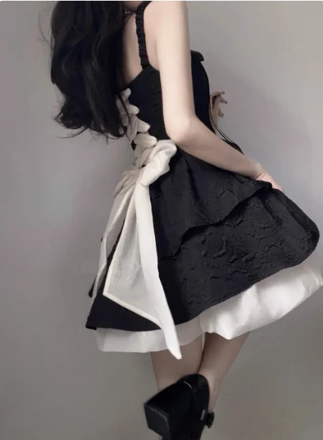 Cute Bow Strap Cake Birthday Short Skirt Homecoming Dress P3612 - Image 2