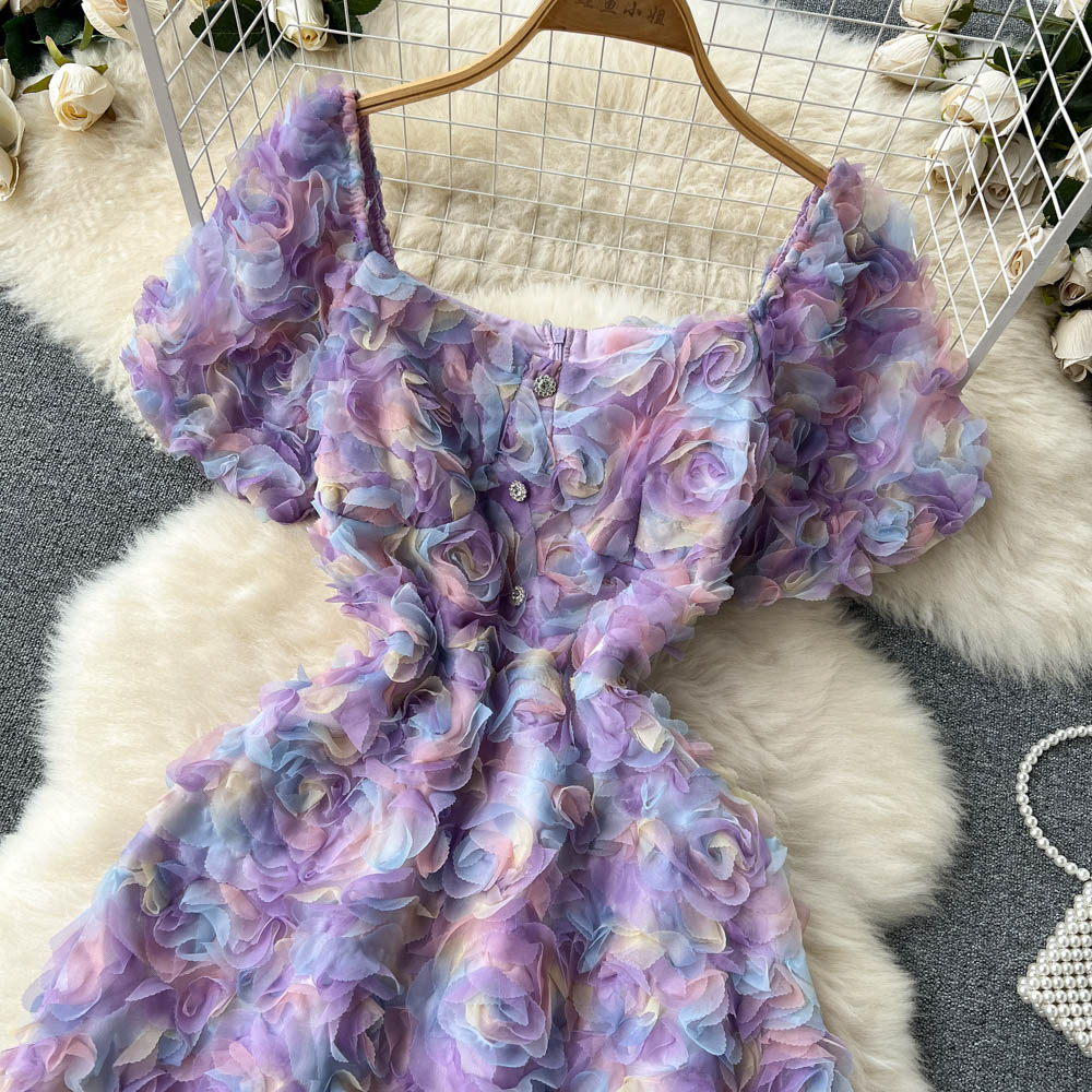 Cute Floral Summer Women Dress P089 - Image 4