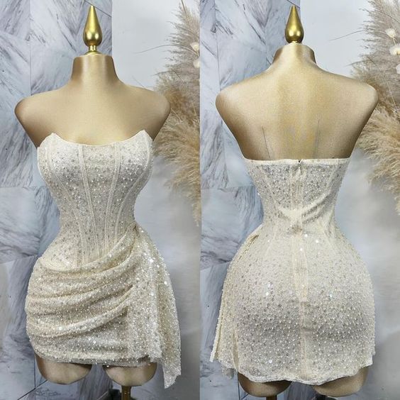 Cute Pink Sleeveless Sequined Slim Fit Hip 17th Birthday Homecoming Dress P3778 - Image 10