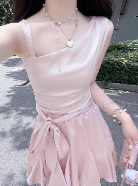 Cute Satin Off-shoulder Bow Birthday Dress Homecoming Dress P3973 - Image 4