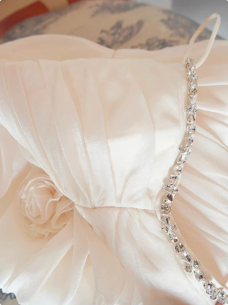 Cute Suspender 3D Flower Tulle Hip Wrap 17th Birthday Homecoming Dress P3963 - Image 4