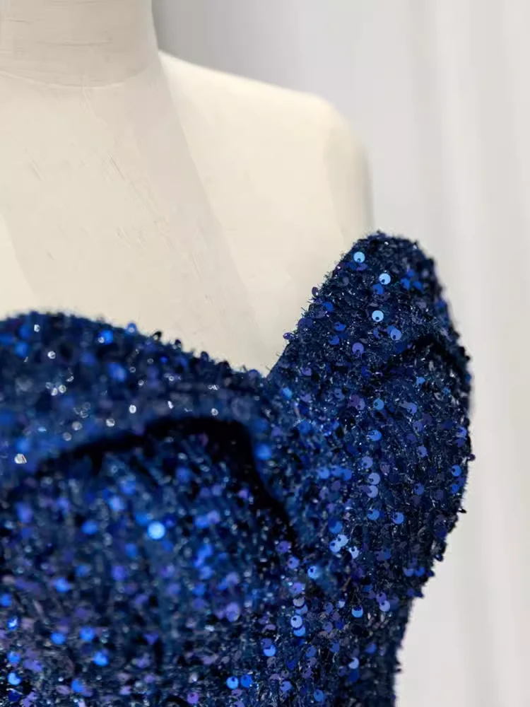 Elegant A line Off The Shoulder Royal Blue Prom Dresses Formal Evening Dress P1140 - Image 3