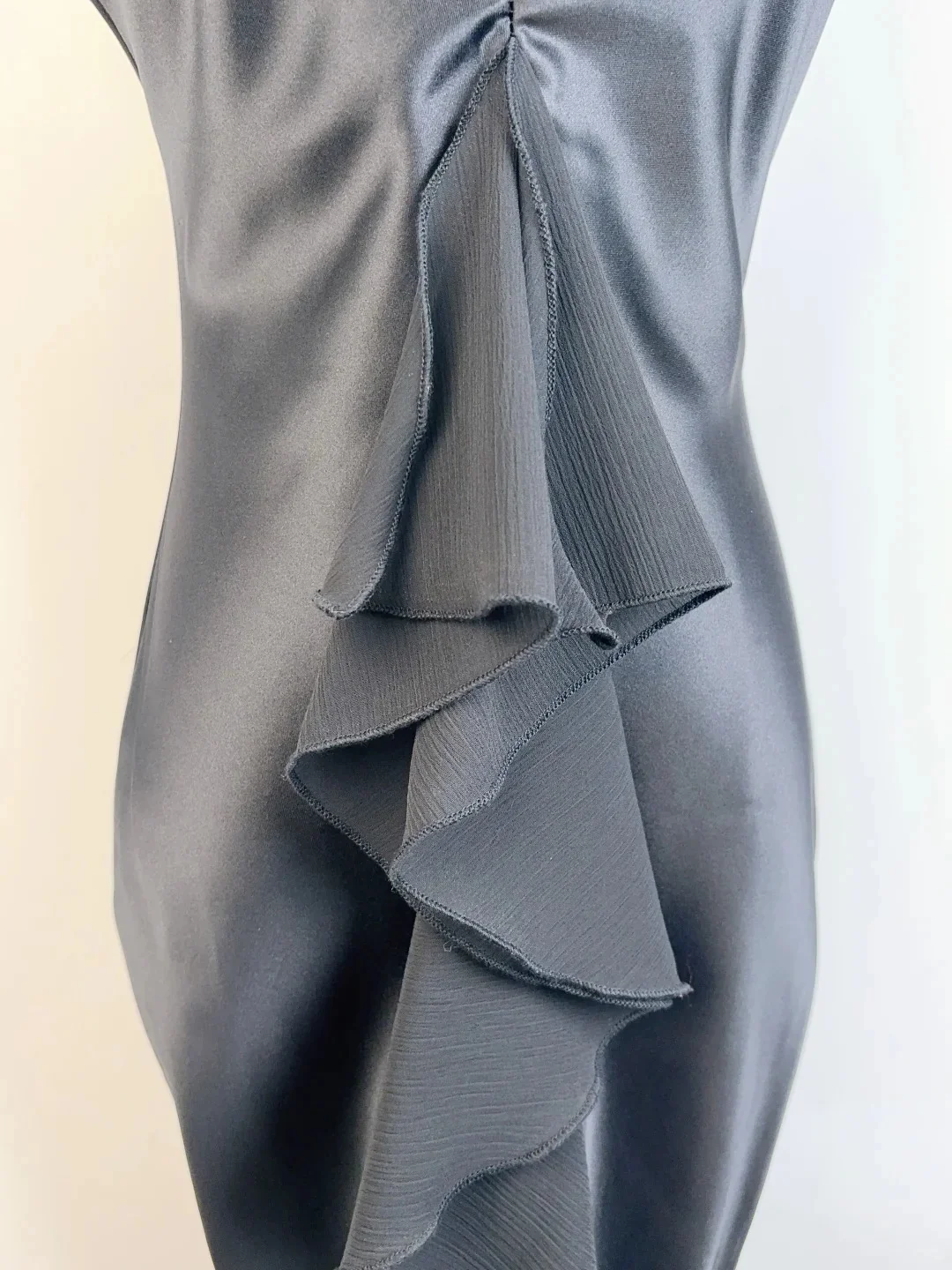 Elegant Black Strapless Satin Mermaid Homecoming Dress P3360 - Image 4