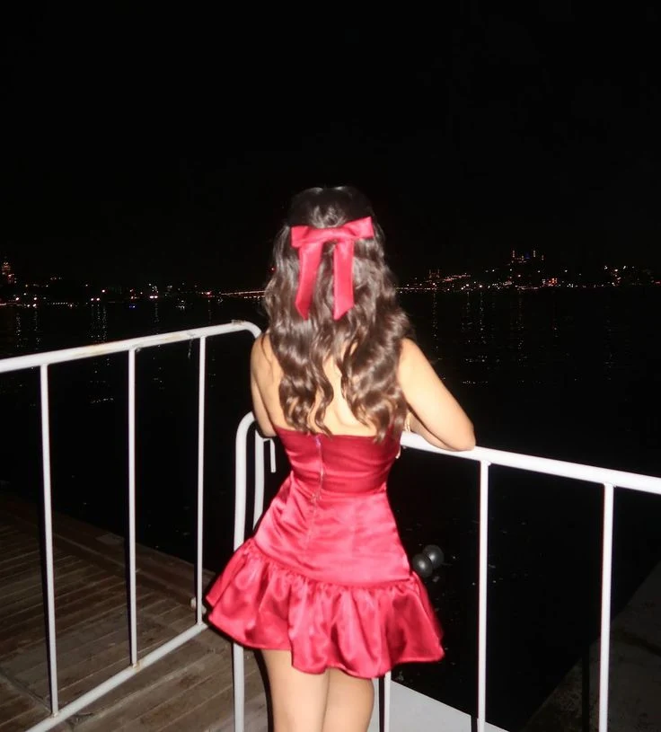 Elegant Burgundy V-neck Halter Satin A-line Birthday Short Skirt Homecoming Dress P3936 - Image 5