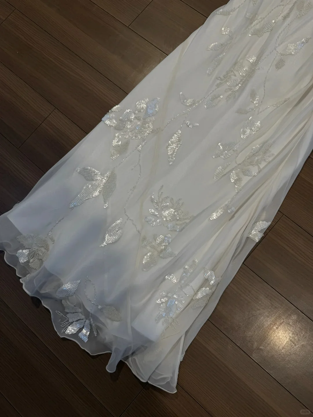 Elegant White Swing Neck Sequin Chiffon Long Prom Dress P3788 - Image 4