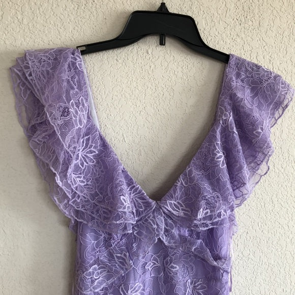 Lilac Lace Long prom Dress Party Dress 21th Birthday Outfits P2109 - Image 3