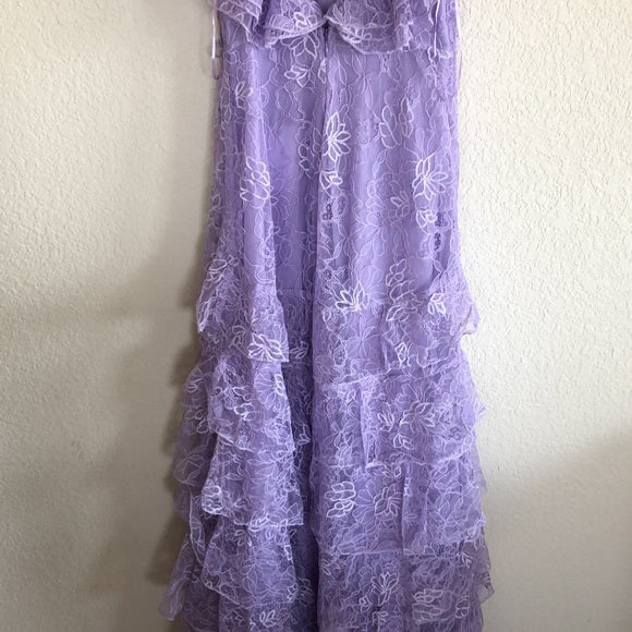 Lilac Lace Long prom Dress Party Dress 21th Birthday Outfits P2109 - Image 4