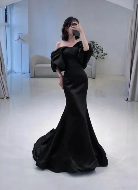 Mermaid Off The Shoulder Dark Green Long Prom Dress P1268 - Image 8