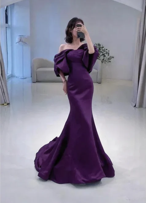 Mermaid Off The Shoulder Dark Green Long Prom Dress P1268 - Image 9