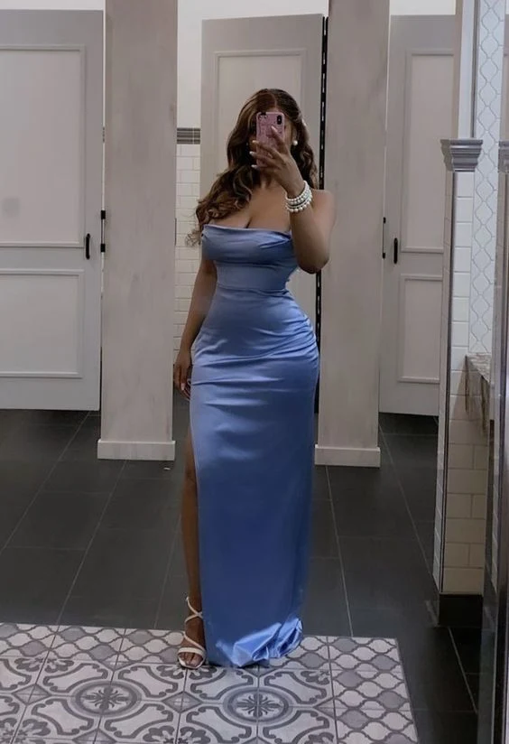 Mermaid Prom Dresses Sleeveless Strapless 17th Birthday Outfits P392 - Image 2