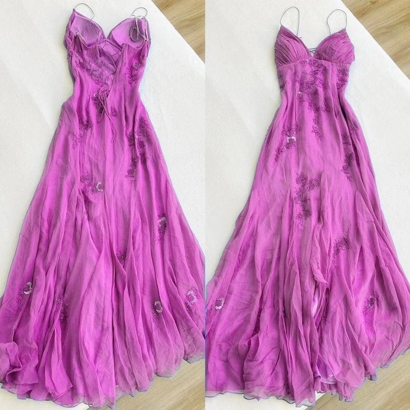 Modest A line Spaghetti Straps Prom Dresses 21th Birthday Outfits P440 - Image 4