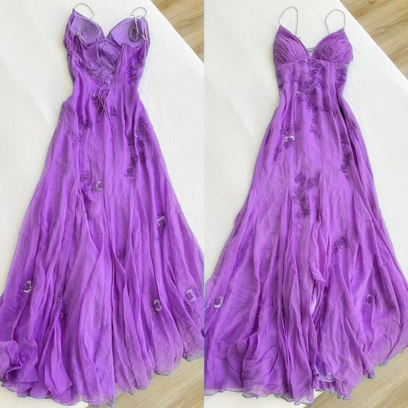 Modest A line Spaghetti Straps Prom Dresses 21th Birthday Outfits P440 - Image 5