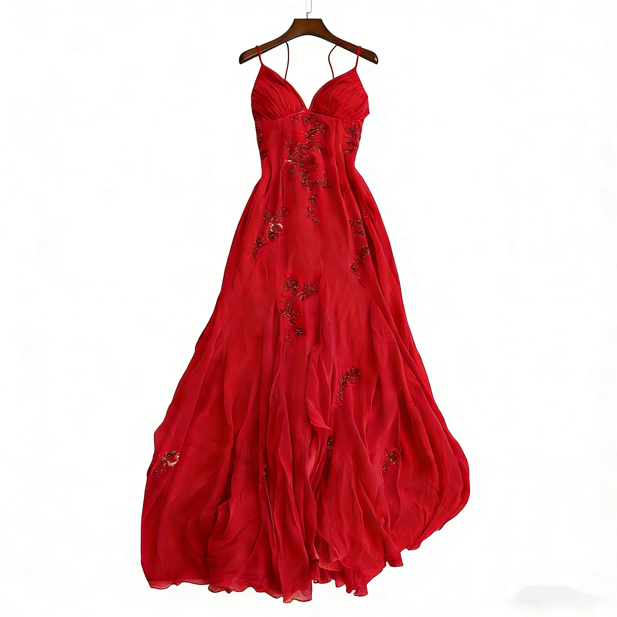 Modest A line Spaghetti Straps Prom Dresses 21th Birthday Outfits P440 - Image 6