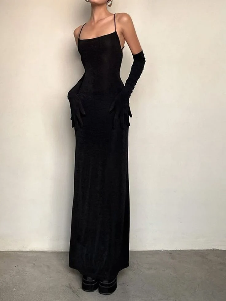 Modest Mermaid Black Halter Prom Dresses 22th Birthday Outfit P417 - Image 3