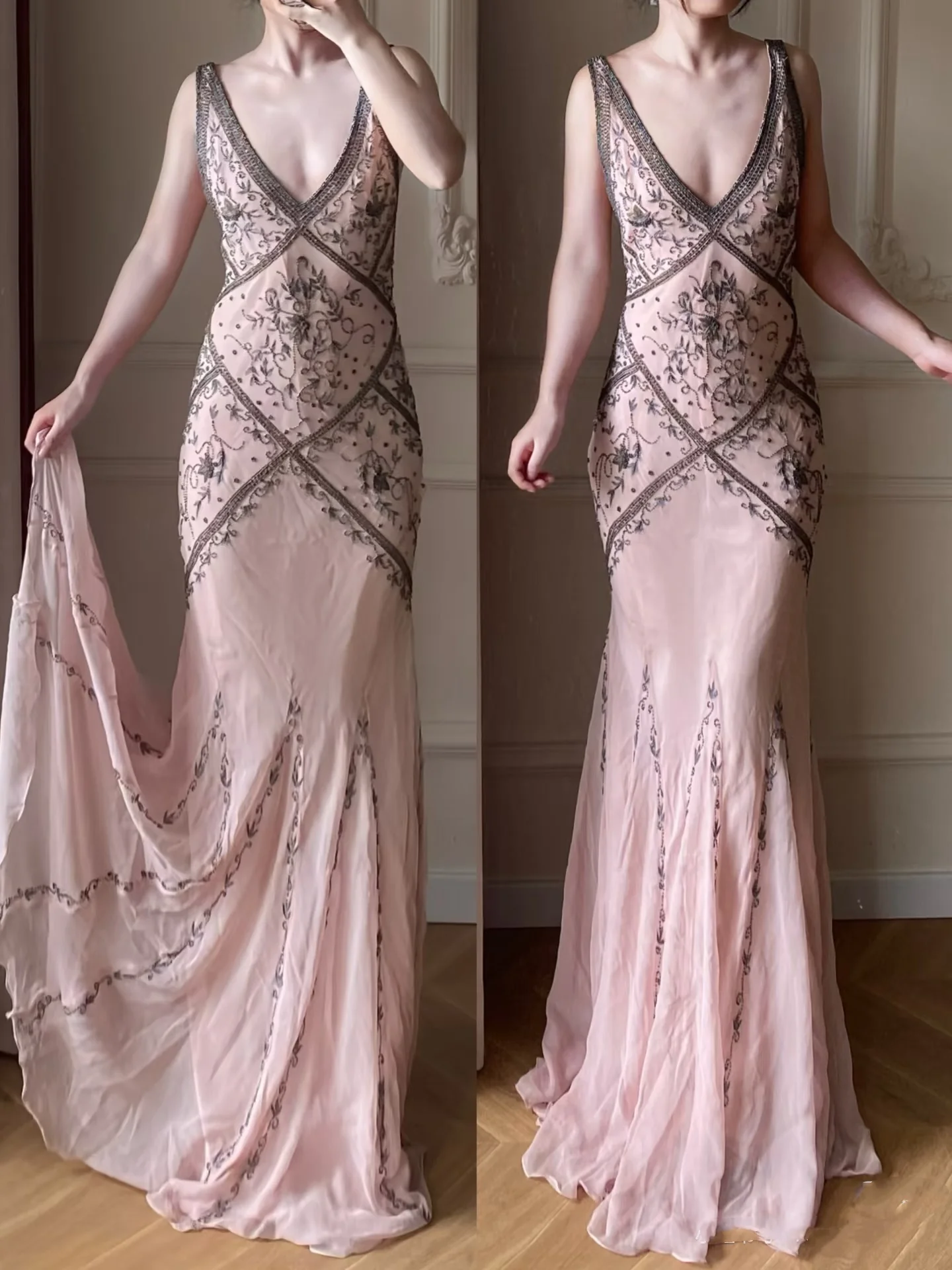 Modest Mermaid Long Prom Dresses 22th Birthday Outfits P438 - Image 8