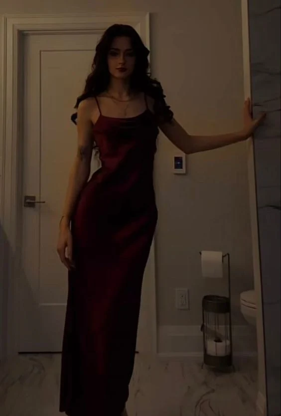 Modest Mermaid Straps Burgundy Prom Dress P1434