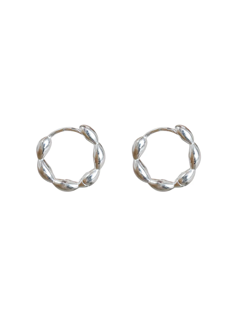 New sterling silver peas temperament ear buckle earrings earrings hypoallergenic earrings simple small earrings e005 - Image 5