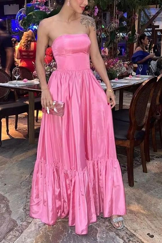 Pink Leg Split Prom Dress Women Sexy Party Dresses P1152 - Image 5