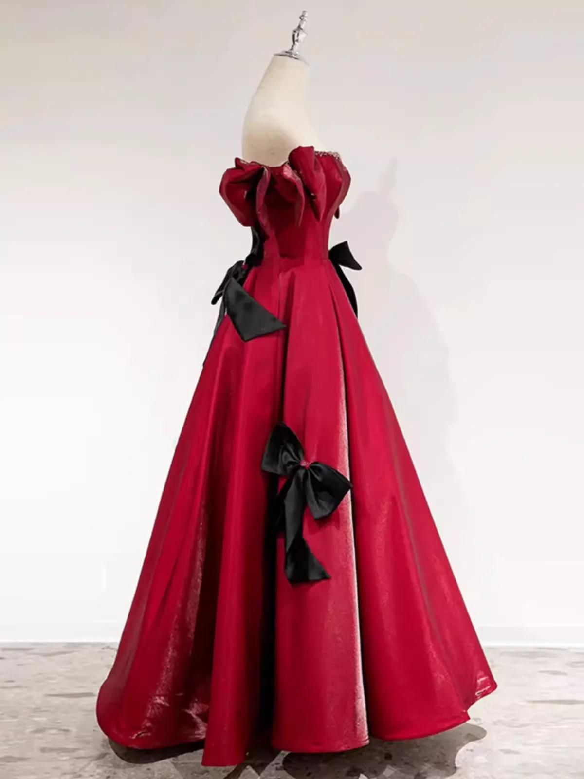 Princess A line Off The Shoulder Party Dresses Red Prom Dresses P947 - Image 2