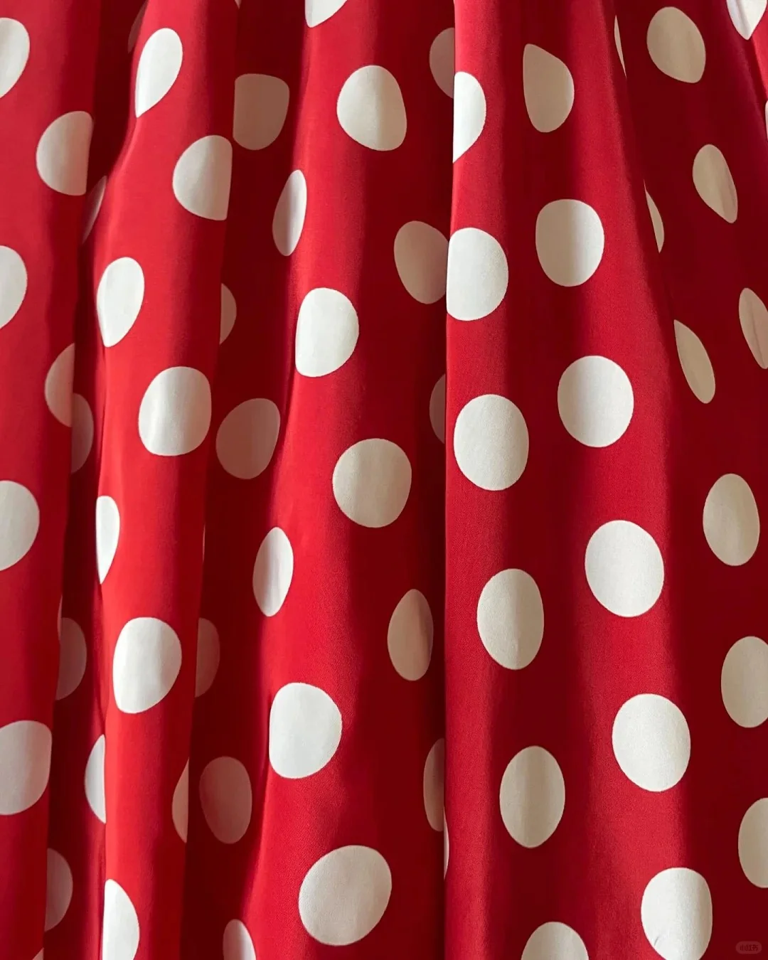 Red polka dot strapless off-shoulder A-line homecoming dress P3142 - Image 2