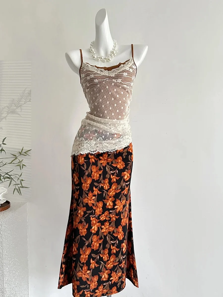 Retro Mermaid Strapless Lace Slit Long Rrom Dress Evening Dress P4006