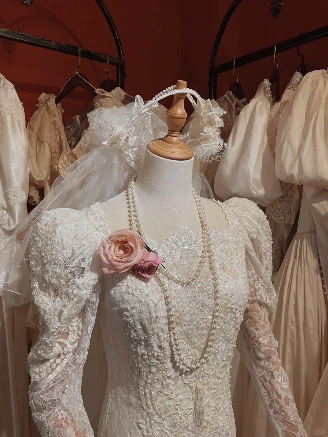 Roman Holiday Long Sleeve Lace Button Mermaid Train Wedding Dress P3080 - Image 3