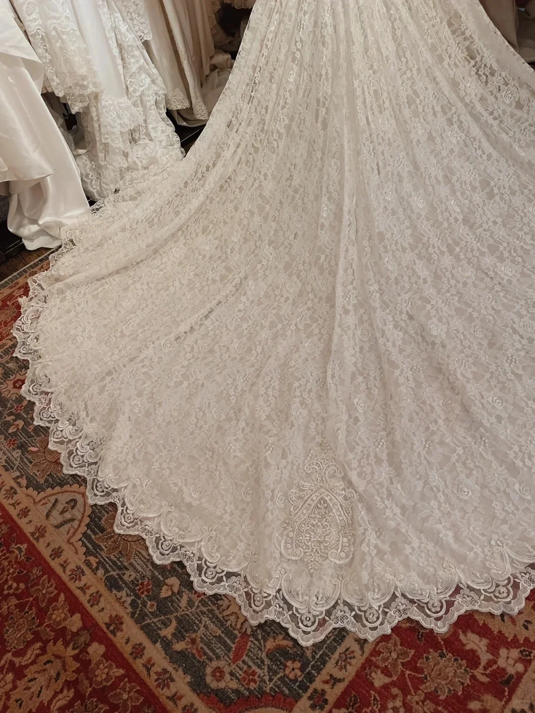 Roman Holiday Long Sleeve Lace Button Mermaid Train Wedding Dress P3080 - Image 6