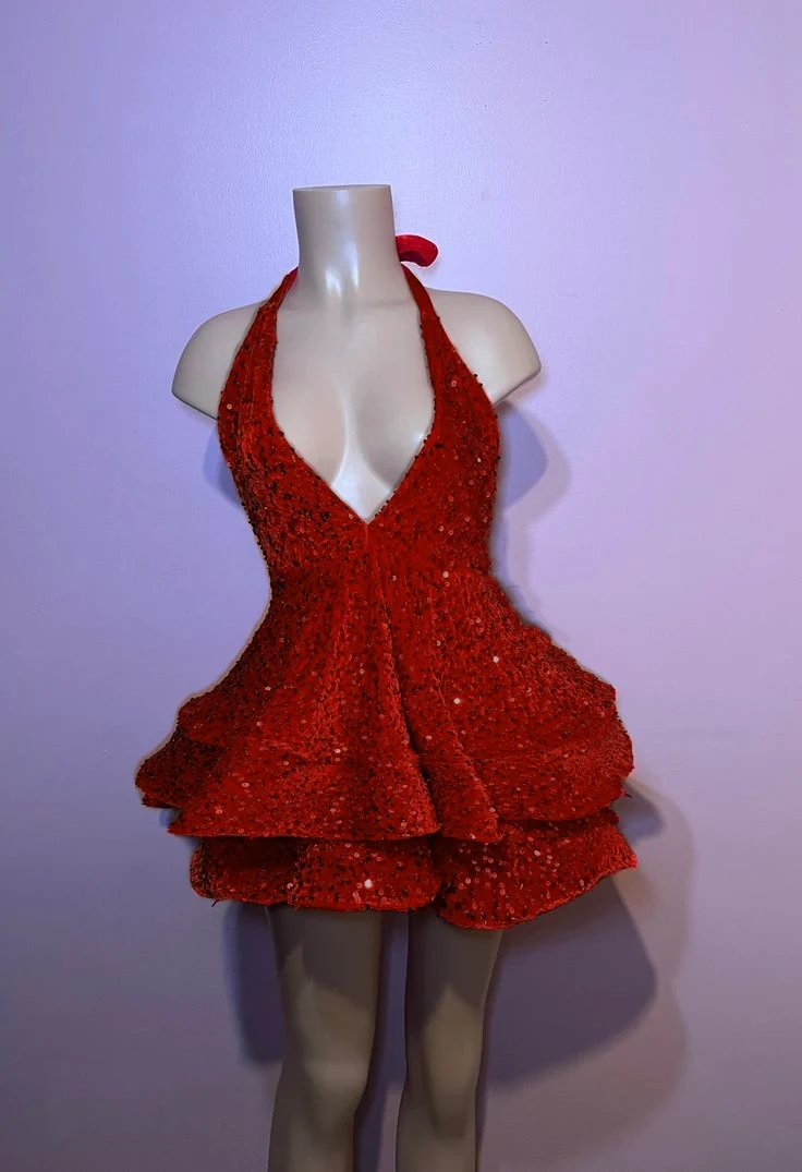Sexy 17th Birthday Dresses Short Red Homecoming Dresses Birthday Outfits P351 - Image 6