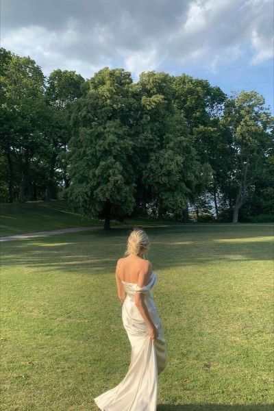 Sexy A line Sweetheart Party Dresses Ivory Slit Long Prom Dresses P936 - Image 2